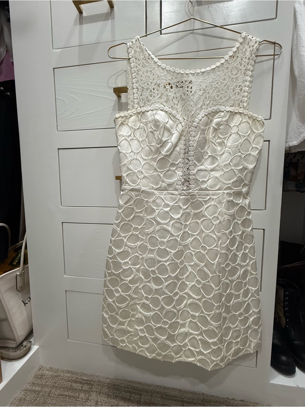 Lilly Pulitzer White Crochet Lace Mini Dress